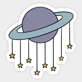 Planet Mobile - Purple and Blue Sticker